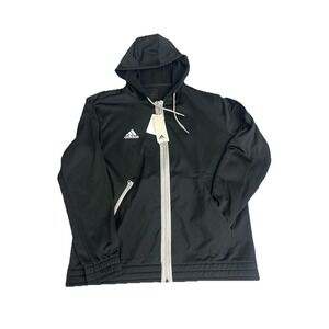 adidas‎ Men's Essentials Fleece 3-Stripes Full Zip Hoodie - Black, L New